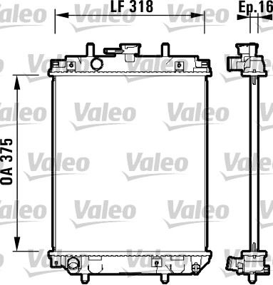 VALEO 734105 Soğutma Sistemi Su Soğutucu & Parçaları - DAIHATSU SIRION (M1) uyumlu
