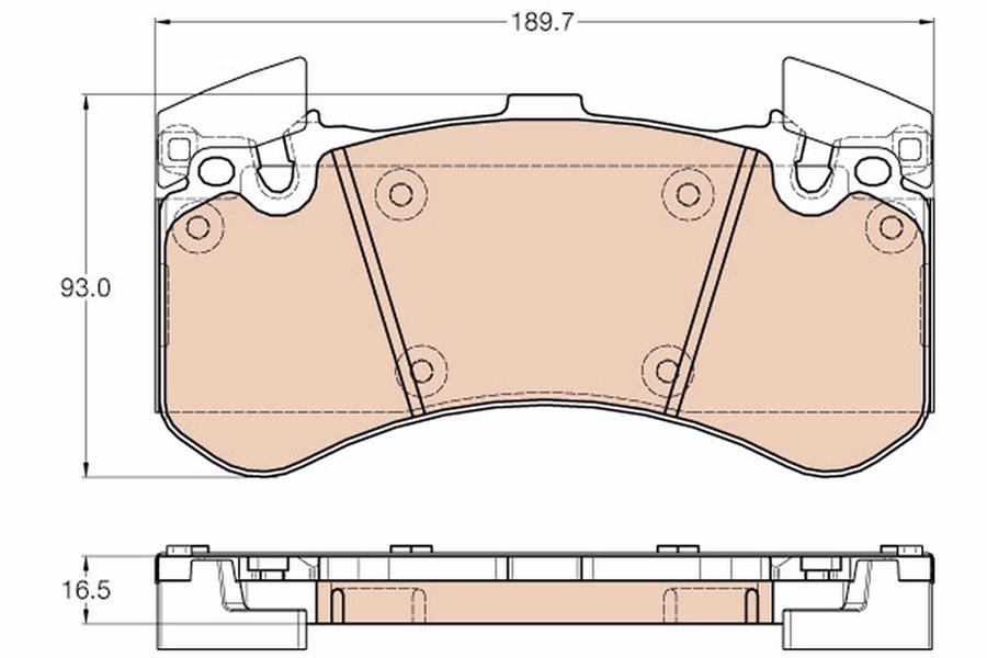 TRW GDB1976 Fren Sistemleri Fren Balatası - AUDI A8 D4 (4H2, 4H8, 4HC, 4HL) uyumlu