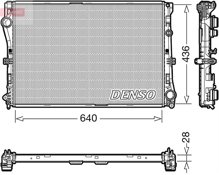 DENSO DRM17103 Soğutma Sistemi Su Soğutucu & Parçaları - MERCEDES-BENZ C-SERISI (W205) uyumlu