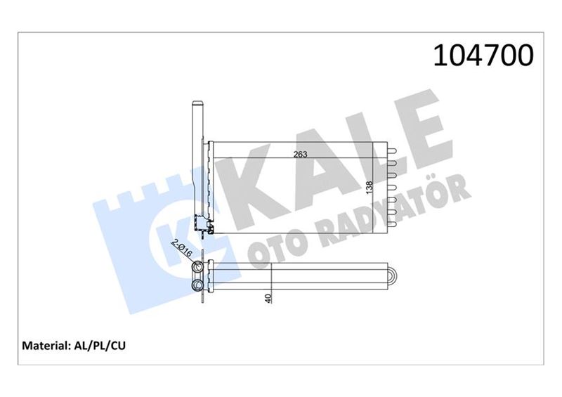 Kalorifer Radyatörü - KALE OTO RADYATÖR - 0285842AL