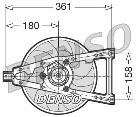 DENSO DER09011 Soğutma Sistemi Fan - FIAT CINQUECENTO (170_) uyumlu