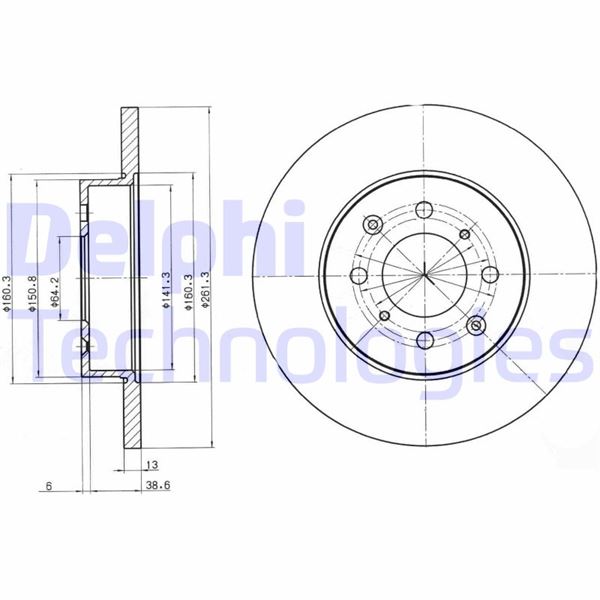 DELPHI BG3262 Fren Sistemleri Fren Diski - ROVER 200 II Hatchback (XW) uyumlu