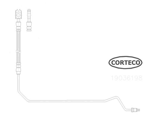 CORTECO 19036198 Fren Sistemleri Fren Hortumları - VW PASSAT B5 (3B2) uyumlu