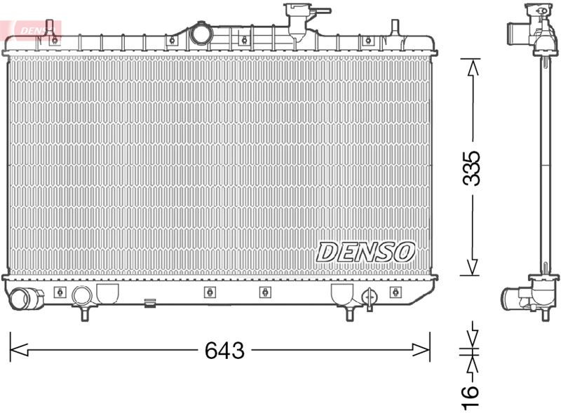 DENSO DRM41014 Soğutma Sistemi Su Soğutucu & Parçaları - HYUNDAI ACCENT II (LC) uyumlu