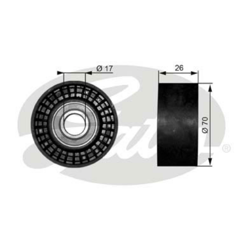 GATES T38018 Motor Yönlendirme & Kılavuz Makarası - CHRYSLER 300C (LX, LE) uyumlu