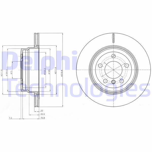DELPHI BG4168 Fren Sistemleri Fren Diski - BMW X5 (E70) uyumlu