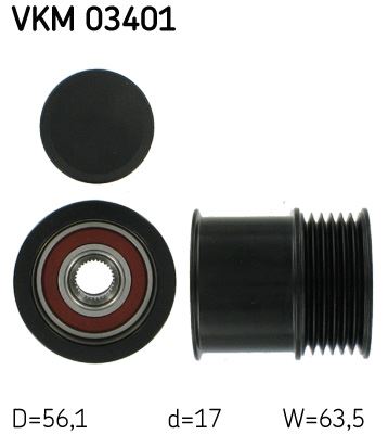 SKF VKM 03401 Elektrik Sistemi Alternatör - SAAB 9-5 (YS3E) uyumlu