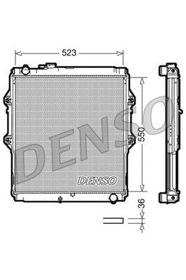 DENSO DRM50037 Soğutma Sistemi Su Soğutucu & Parçaları - TOYOTA HILUX VI Pick-up (_N1_) uyumlu