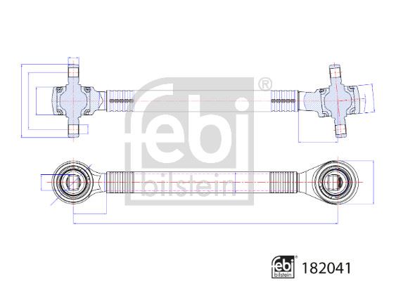 FEBI BILSTEIN 182041 Süspansiyon Sistemi Bugi Kolu - DAF CF uyumlu