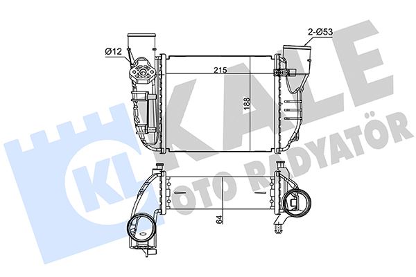 KALE OTO RADYATÖR 355010 Motor Turbo Radyatörü - AUDI A4 B6 (8E2) uyumlu