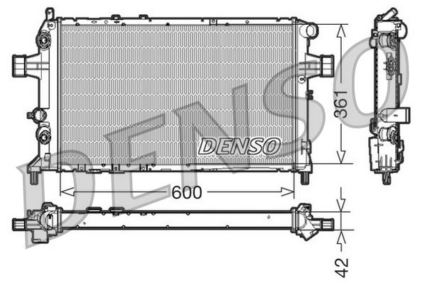 DENSO DRM20016 Soğutma Sistemi Su Soğutucu & Parçaları - OPEL ASTRA G Station wagon (T98) uyumlu