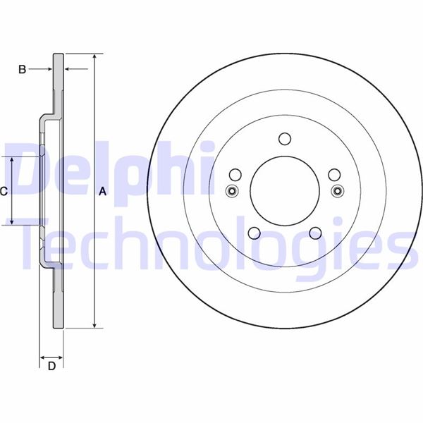 DELPHI BG4688C Fren Sistemleri Fren Diski - HYUNDAI i40 I CW (VF) uyumlu