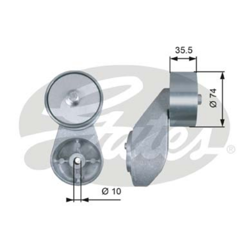 GATES T36501 Motor Yönlendirme & Kılavuz Makarası - MERCEDES-BENZ AXOR 2 uyumlu