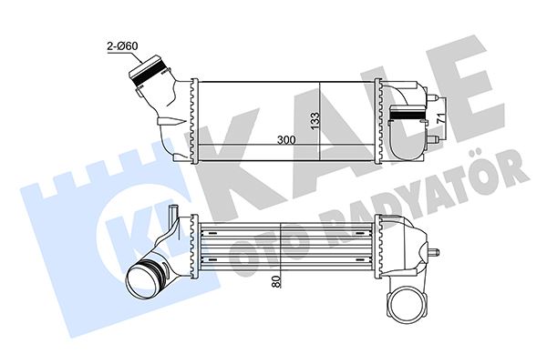 KALE OTO RADYATÖR 352305 Motor Turbo Radyatörü - PEUGEOT 307 (3A/C) uyumlu