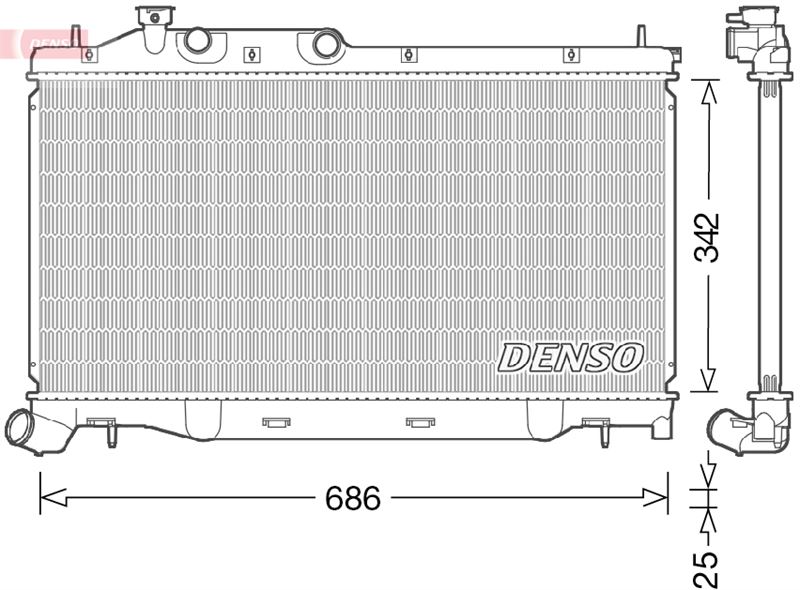 DENSO DRM36023 Soğutma Sistemi Su Soğutucu & Parçaları - SUBARU FORESTER (SJ_) uyumlu