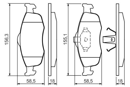 BOSCH 0 986 460 969 Fren Sistemleri Fren Balatası - FORD SCORPIO I (GAE, GGE) uyumlu