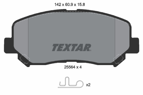 TEXTAR 2556401 Fren Sistemleri Fren Balatası - MAZDA CX-5 (KE, GH) uyumlu