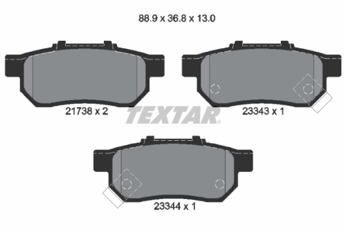 TEXTAR 2173801 Fren Sistemleri Fren Balatası - HONDA CRX III (EH, EG) uyumlu
