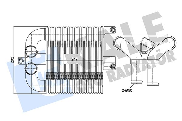 KALE OTO RADYATÖR 350945 Motor Turbo Radyatörü - ISUZU D-MAX I (TFR, TFS) uyumlu