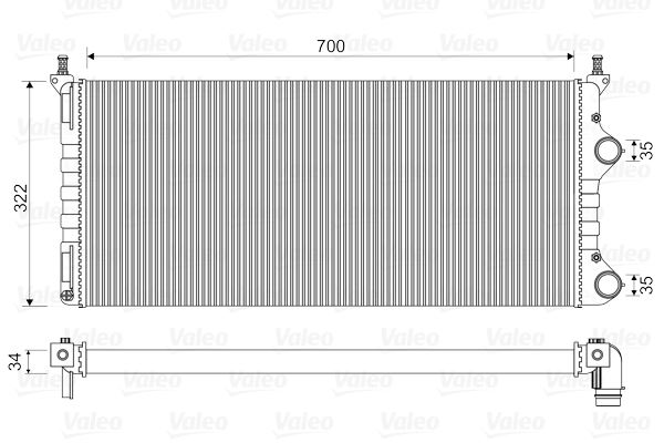 VALEO 734692 Soğutma Sistemi Su Soğutucu & Parçaları - FIAT DOBLO Kasa/büyük limuzin (223_) uyumlu
