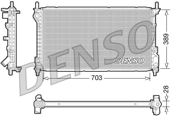 DENSO DRM10109 Soğutma Sistemi Su Soğutucu & Parçaları - FORD TOURNEO CONNECT uyumlu
