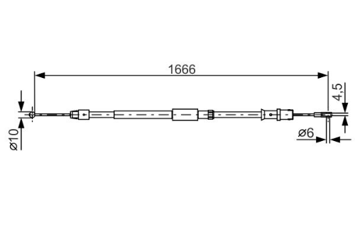 BOSCH 1 987 482 032 Fren Sistemleri Kollar & Halatlar & Çekiler - MERCEDES-BENZ SPRINTER 3,5-t Minibüs/Otobüs (B906) uyumlu