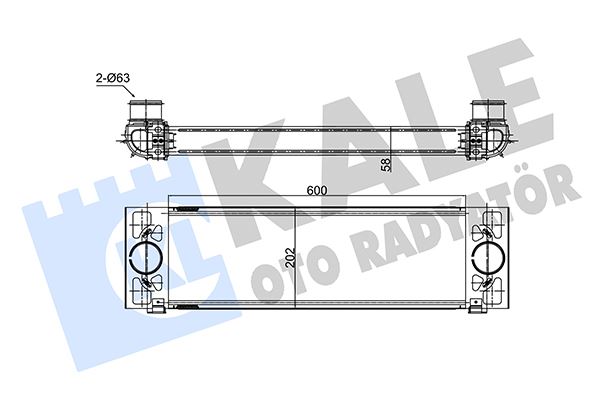 KALE OTO RADYATÖR 354140 Motor Turbo Radyatörü - FORD TRANSIT Minibüs/Otobüs (FD_ _, FB_ _, FS_ _, FZ_ _, FC_ _) uyumlu