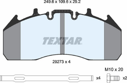 TEXTAR 2927301 Fren Sistemleri Fren Balatası - VOLVO FH16 II uyumlu