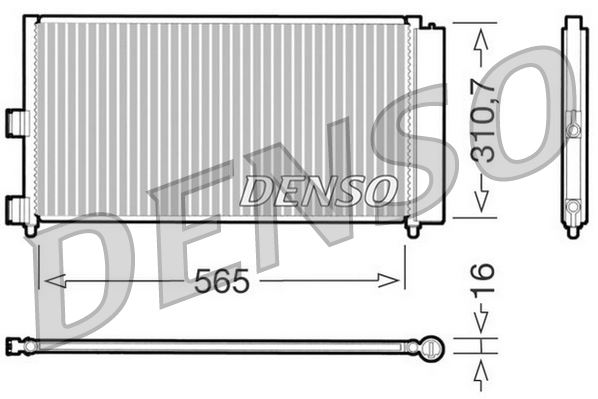DENSO DCN09070 İklimlendirme Sistemi Klima Radyatörü - LANCIA YPSILON (843_) uyumlu