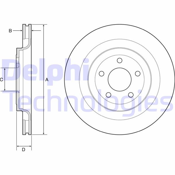 DELPHI BG4832C Fren Sistemleri Fren Diski - FORD USA MUSTANG Coupe uyumlu