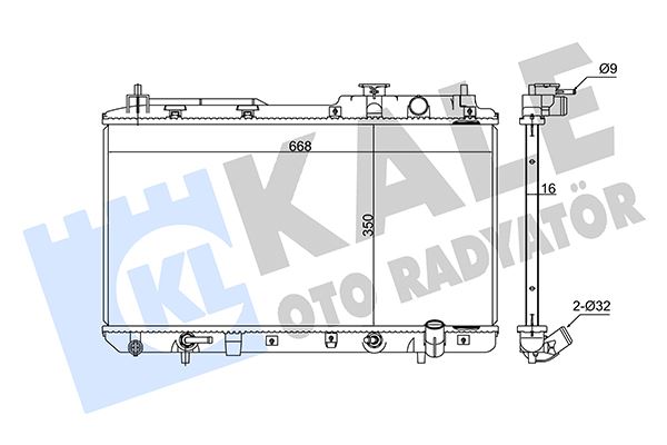 KALE OTO RADYATÖR 356800 Soğutma Sistemi Su Soğutucu & Parçaları - HONDA CR-V I (RD) uyumlu
