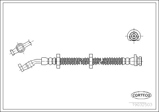 CORTECO 19032503 Fren Sistemleri Fren Hortumları - LAND ROVER DISCOVERY II (L318) uyumlu