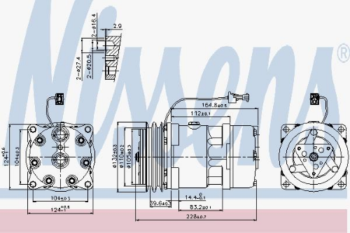 NISSENS 89141 İklimlendirme Sistemi Kompresör Parçaları - RENAULT TRUCKS MAGNUM uyumlu