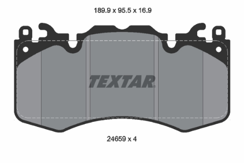TEXTAR 2465901 Fren Sistemleri Fren Balatası - LAND ROVER RANGE ROVER III (L322) uyumlu