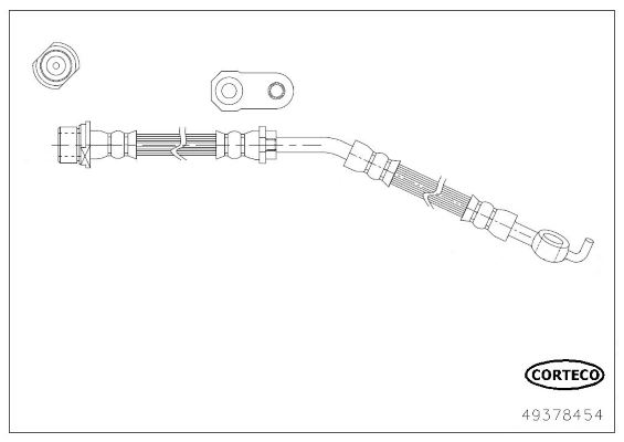 CORTECO 49378454 Fren Sistemleri Fren Hortumları - TOYOTA YARIS (_P9_) uyumlu