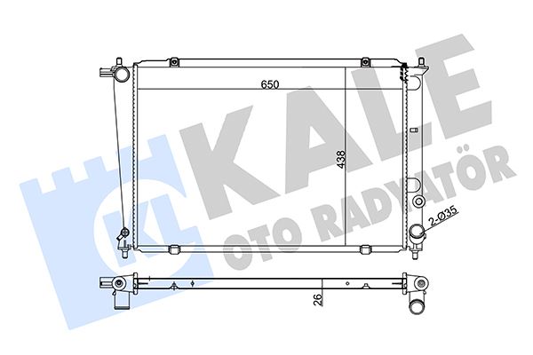 KALE OTO RADYATÖR 350520 Soğutma Sistemi Su Soğutucu & Parçaları - HYUNDAI H-1 / STAREX Minibüs/Otobüs (A1) uyumlu