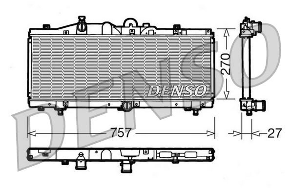 DENSO DRM09010 Soğutma Sistemi Su Soğutucu & Parçaları - FIAT BARCHETTA (183_) uyumlu