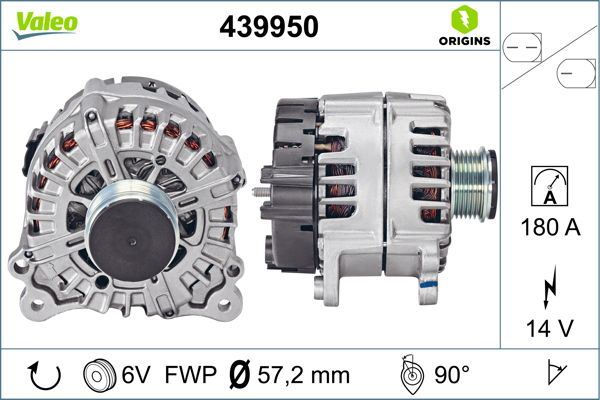 VALEO 439950 Elektrik Sistemi Alternatör - AUDI A7 Sportback (4GA, 4GF) uyumlu