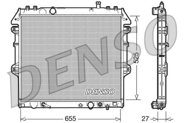 DENSO DRM50045 Soğutma Sistemi Su Soğutucu & Parçaları - TOYOTA HILUX VII Pick-up (_N1_, _N2_, _N3_) uyumlu