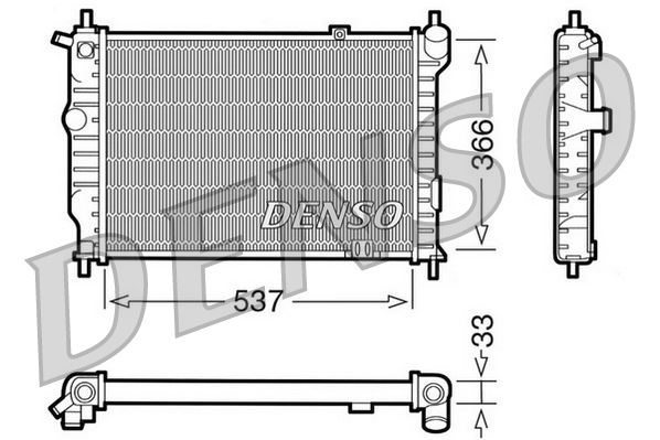 DENSO DRM20010 Soğutma Sistemi Su Soğutucu & Parçaları - OPEL ASTRA F Sedan (T92) uyumlu