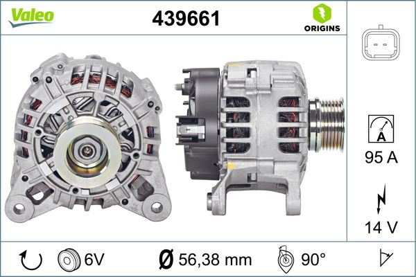 VALEO 439661 Elektrik Sistemi Alternatör - DACIA DUSTER (HS_) uyumlu