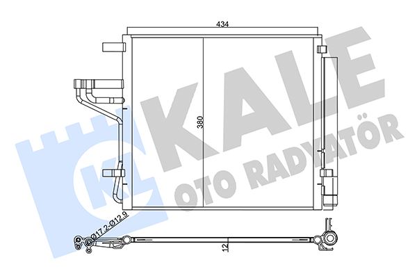 KALE OTO RADYATÖR 358020 İklimlendirme Sistemi Klima Radyatörü - KIA PICANTO III (JA) uyumlu