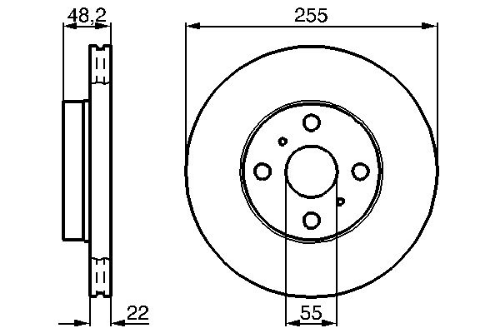 BOSCH 0 986 478 578 Fren Sistemleri Fren Diski - TOYOTA COROLLA (_E10_) uyumlu