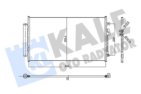 KALE OTO RADYATÖR 358795 İklimlendirme Sistemi Klima Radyatörü - ALFA ROMEO GIULIA (952_) uyumlu