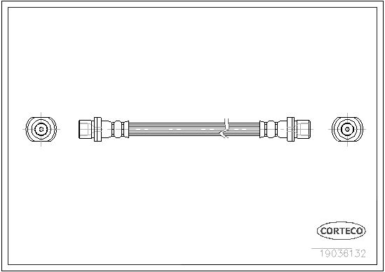 CORTECO 19036132 Fren Sistemleri Fren Hortumları - TOYOTA YARIS (_P9_) uyumlu