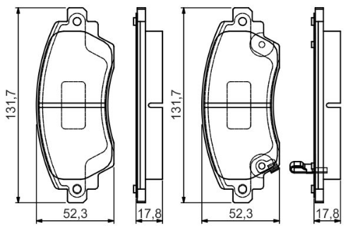 BOSCH 0 986 495 132 Fren Sistemleri Fren Balatası - TOYOTA COROLLA Compact (_E11_) uyumlu
