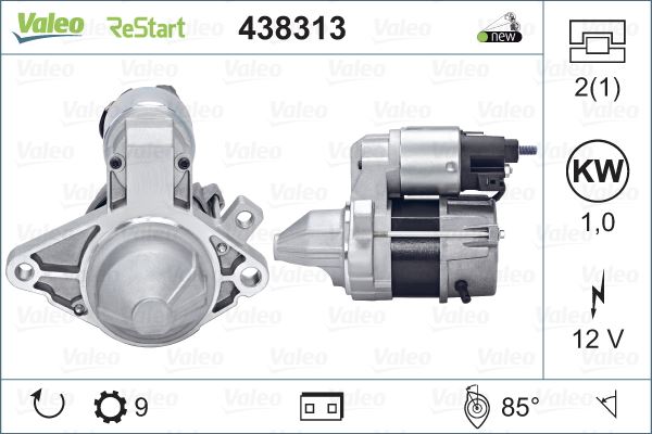 VALEO 438313 Elektrik Sistemi Marş Motoru - TOYOTA AYGO (_B4_) uyumlu