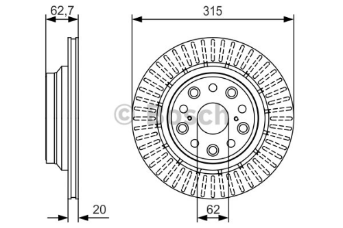 BOSCH 0 986 479 T06 Fren Sistemleri Fren Diski - LEXUS LS (_F4_) uyumlu