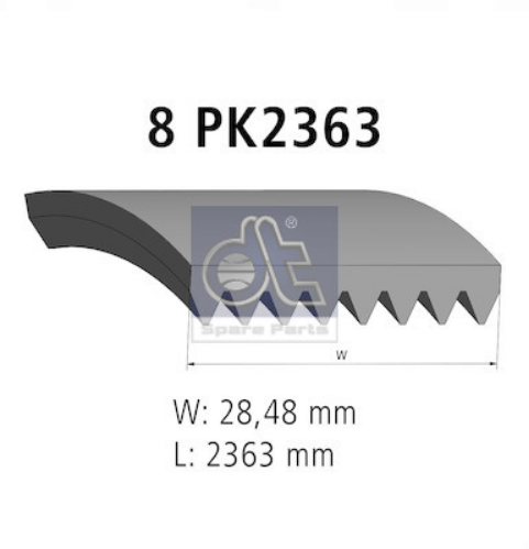 DT Spare Parts 5.41543 Motor Kayış