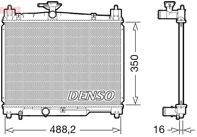 DENSO DRM50101 Soğutma Sistemi Su Soğutucu & Parçaları - TOYOTA YARIS VERSO (_P2_) uyumlu